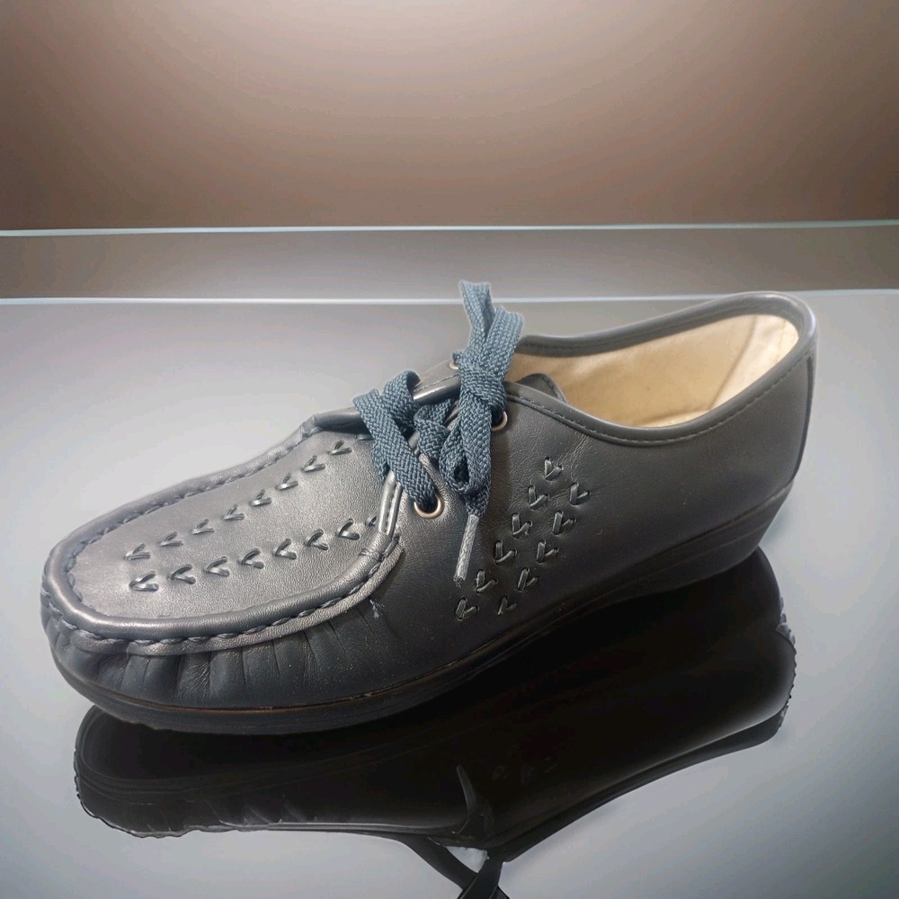 Softspots Bonnie Lite Women Shoes Navy Comfort Walking Size 9.5 Lace Up Leather